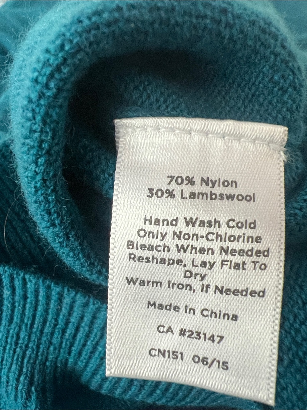 Talbots teal hedgehog sweater petite small - Picture 4 of 4
